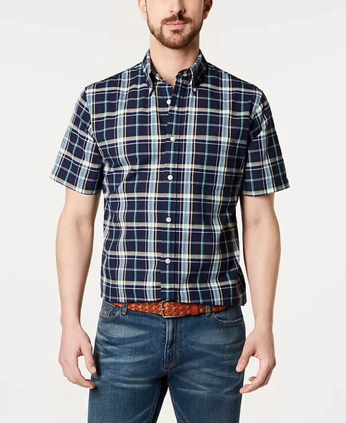 Brooks Brothers Men's Madras Green Plaid Shirt Size Medium